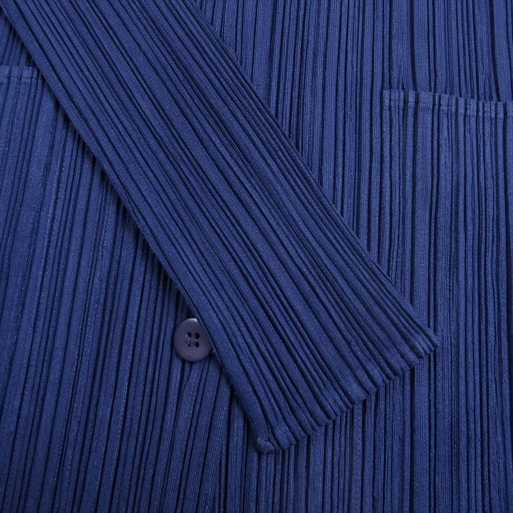 PLEATS PLEASE プリーツプリーズ イッセイミヤケ PP63-JD511 プリーツ加工 テーラード ジャケット パープル系 3【中古】