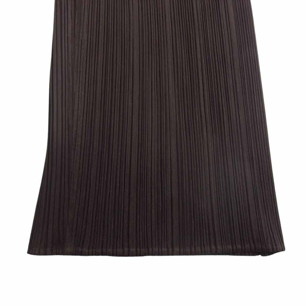 PLEATS PLEASE プリーツプリーズ イッセイミヤケ PP84-JF143 プリーツ加工 ロング ストレート パンツ ブラウン ブラウン系 1【中古】