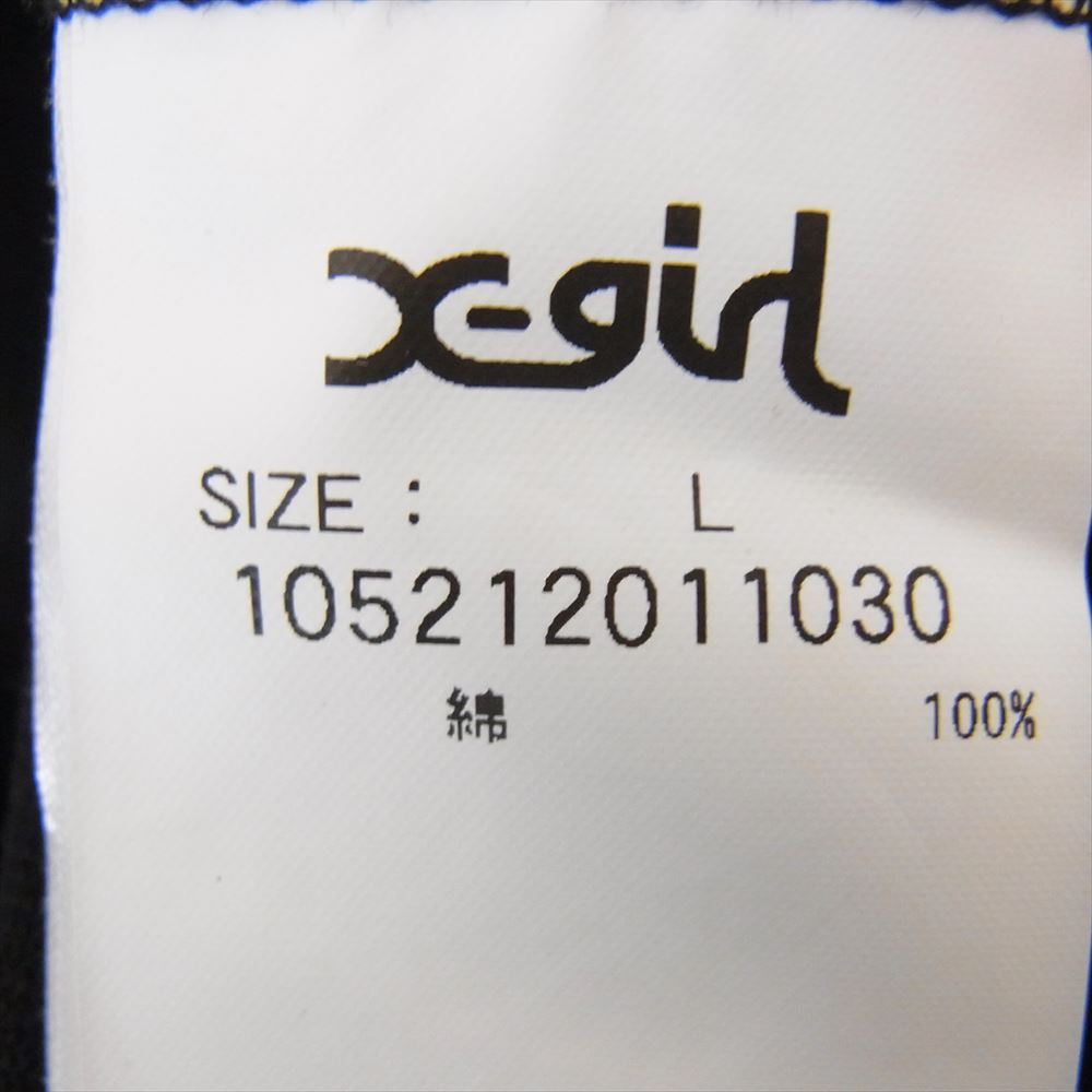 X-girl エックスガール ALOHA LOCALS アロハ ロゴ プリント 半袖 Tシャツ ブラック系 L【中古】