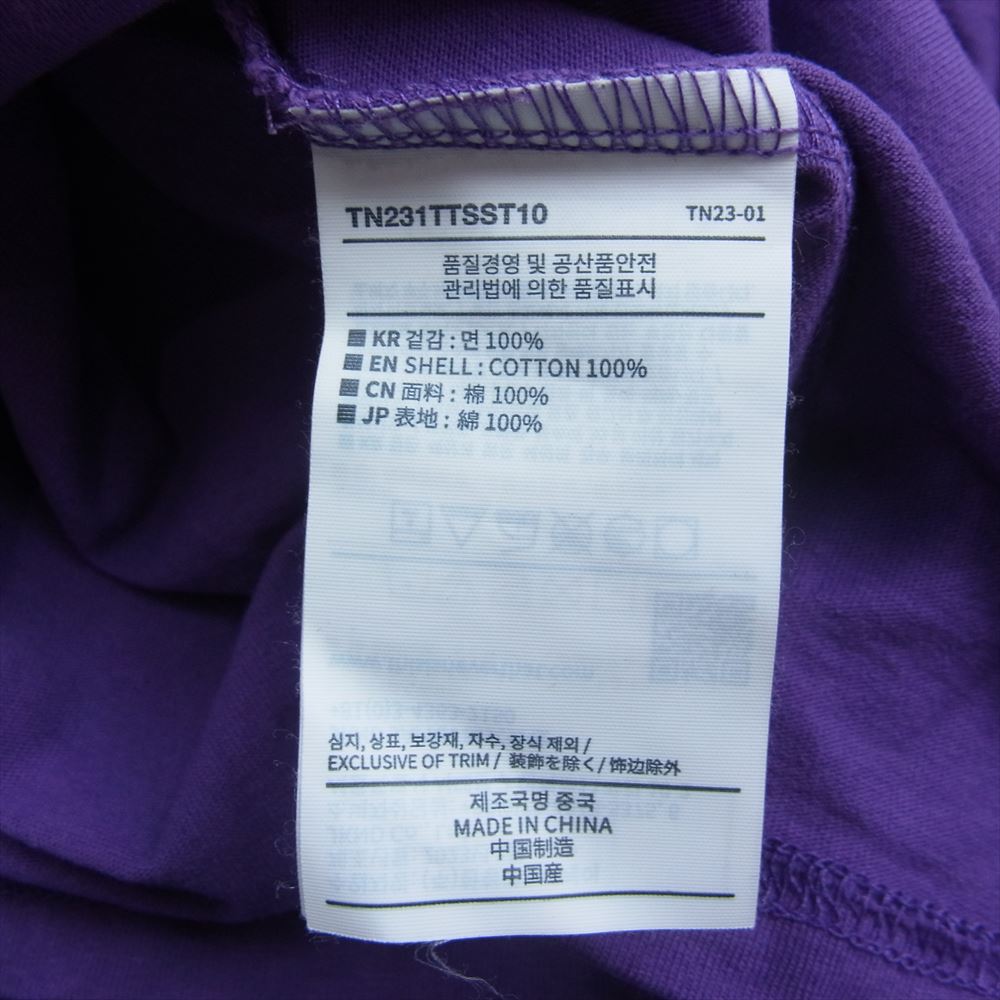 ディスイズネバーザット TN231TTSST10 Crushed Pixel Tee クラッシュド ピクセル ロゴ プリント 半袖 Tシャツ パープル系 L【中古】