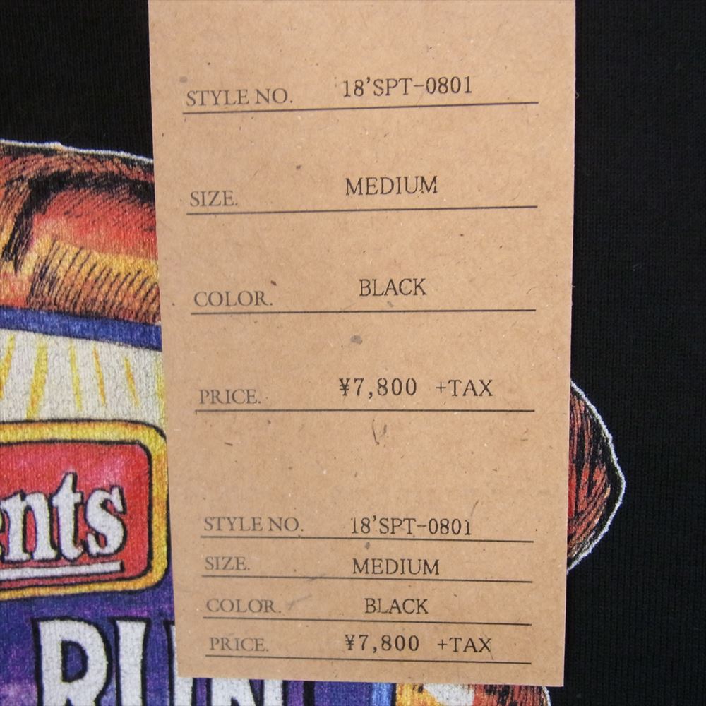 RATS ラッツ 18SS SPT-0801 SAUSAGE RUN 6th FUSTY WORKS T-SHIRT 半袖Tシャツ ブラック系 M【新古品】【未使用】【中古】