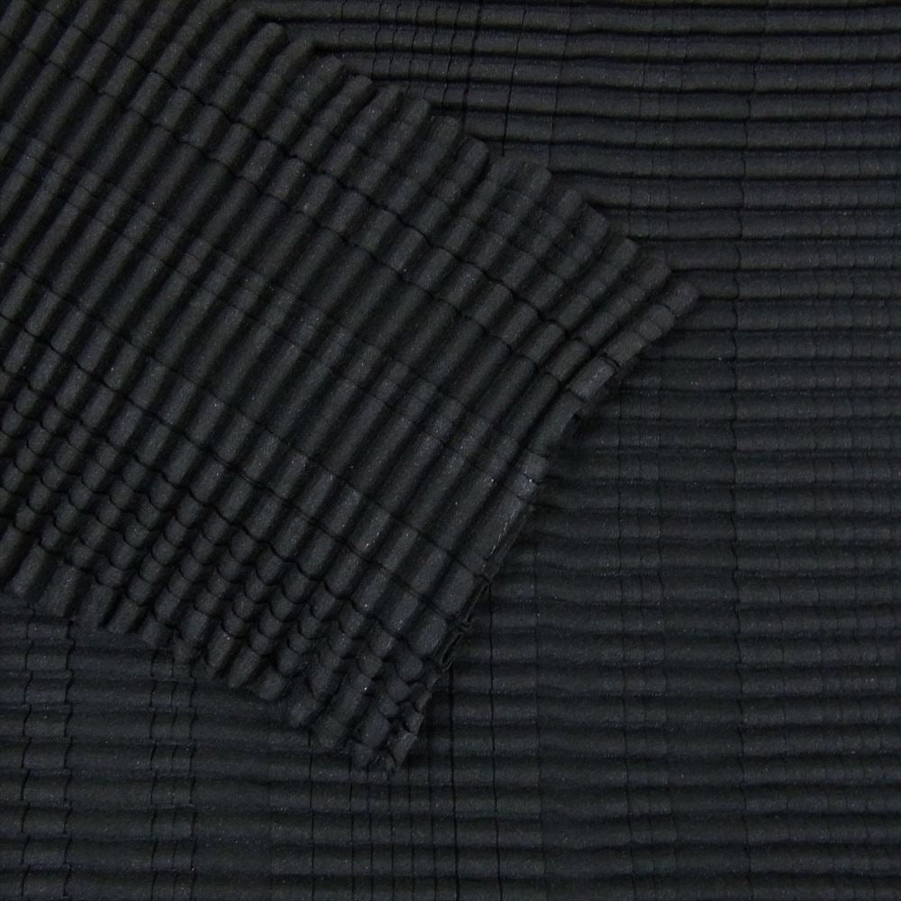 ISSEY MIYAKE イッセイミヤケ 23SS IM31FJ61215 STRIPE LIKE PLEATS ストライプ プリーツ Tシャツ カットソー トップス ブラック系 2【新古品】【未使用】【中古】