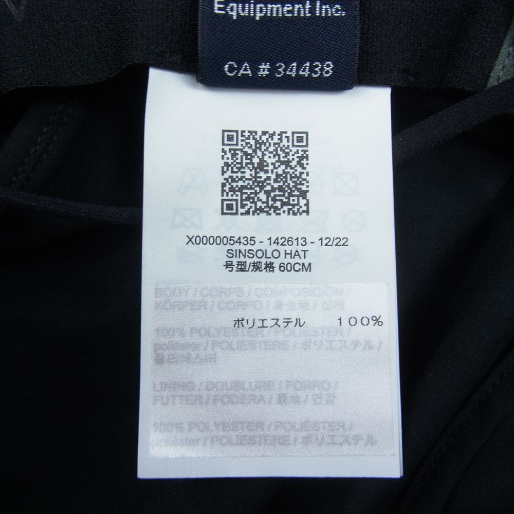 ARC'TERYX アークテリクス X000005435 Sinsolo Hat シンソロ バケット ハット ブラック系 L/XL【美品】【中古】