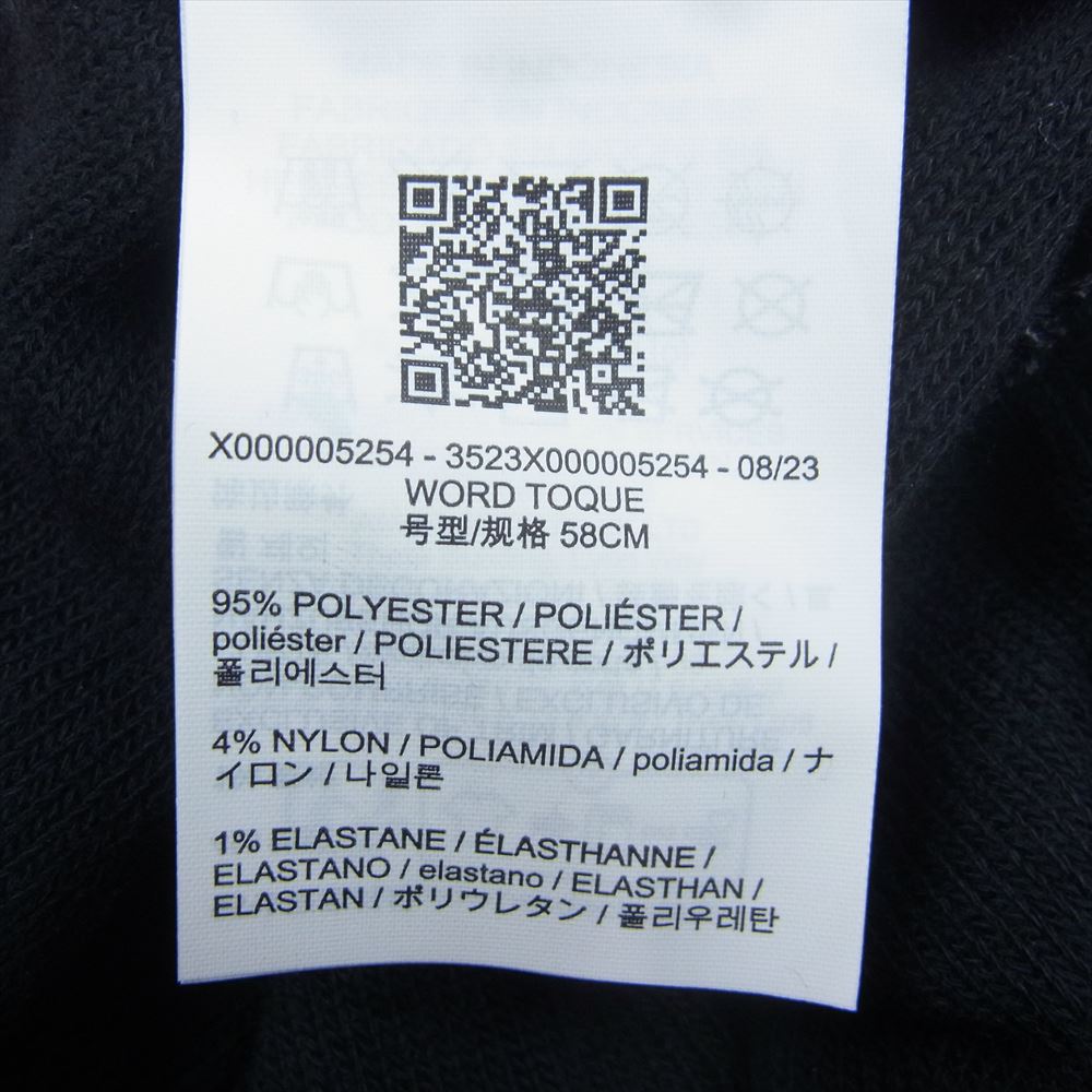 ARC'TERYX アークテリクス X000005254 Word Toque ワード トーク ロゴ 刺繍 ビーニー ニット帽 ブラック系【中古】