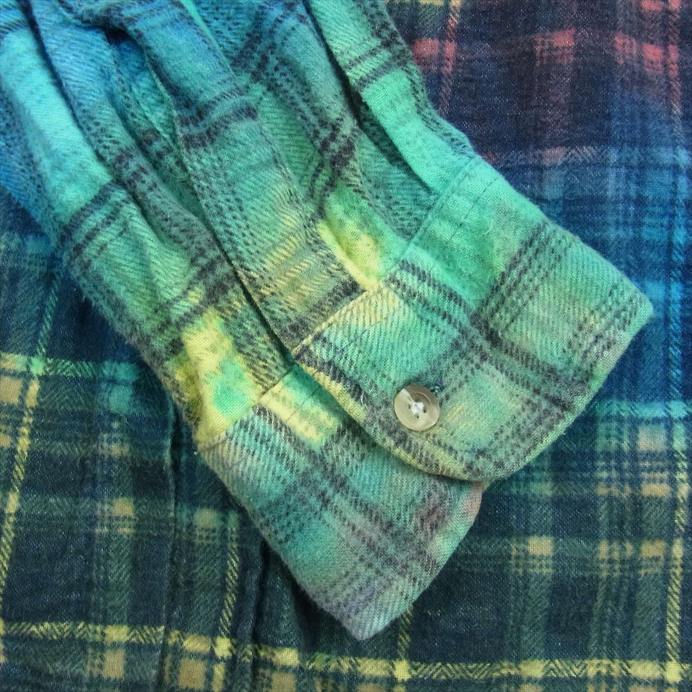 Needles ニードルス HM305 REBUILD BY NEEDLES Flannel Shirt-7 Cuts Wide Shirt リビルド バイ ニードルズ フランネル ワイド 長袖 シャツ マルチカラー系【中古】