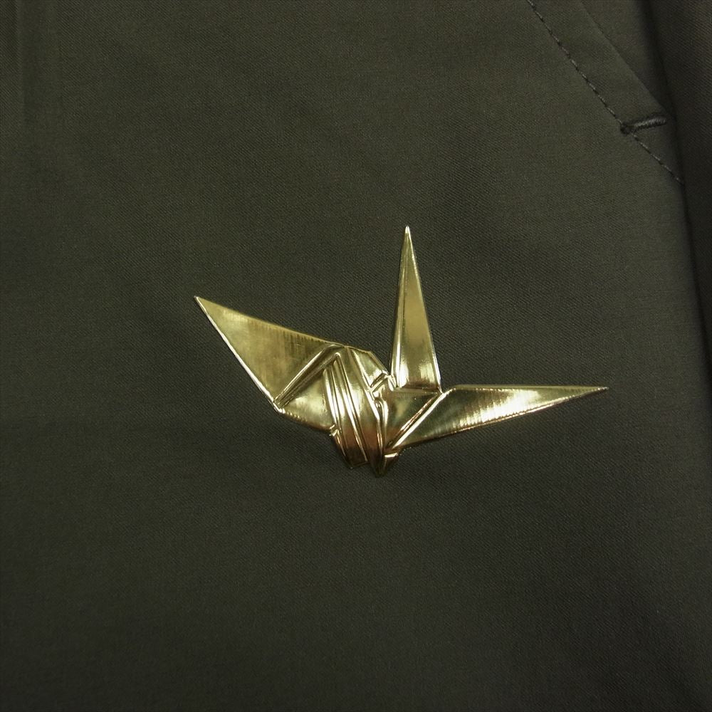 1piu1uguale3 ウノピュウノウグァーレトレ GRP100 POE400 113 GOLF ゴルフ ZIP SLACKS ロゴ刺繍 裾ジップ スラックスパンツ カーキ系 5【中古】