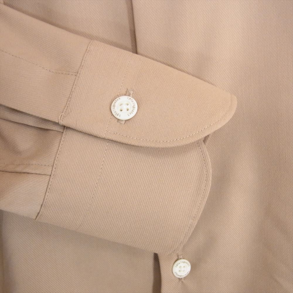 1piu1uguale3 ウノピュウノウグァーレトレ MRS157 PRY100 PLAIN HIGH POWER STRETCH KARSEY ホリゾンタルカラー プレーン ハイパワー ストレッチ 長袖 シャツ ベージュ系 4【中古】