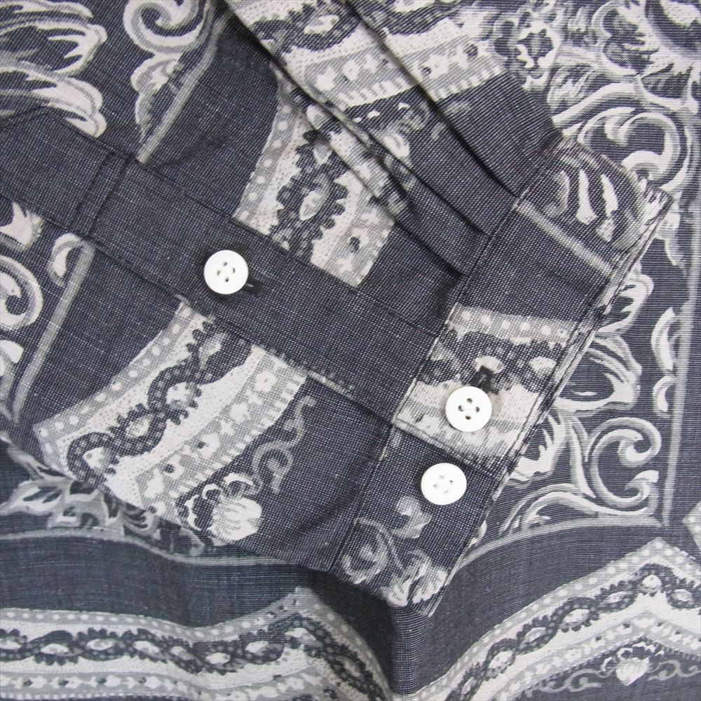 VISVIM ビズビム 22SS 0122105011013 TUNIC P.O. WILDFLOWER P.W. チュニック プルオーバー 長袖 シャツ ブラック系 4【極上美品】【中古】