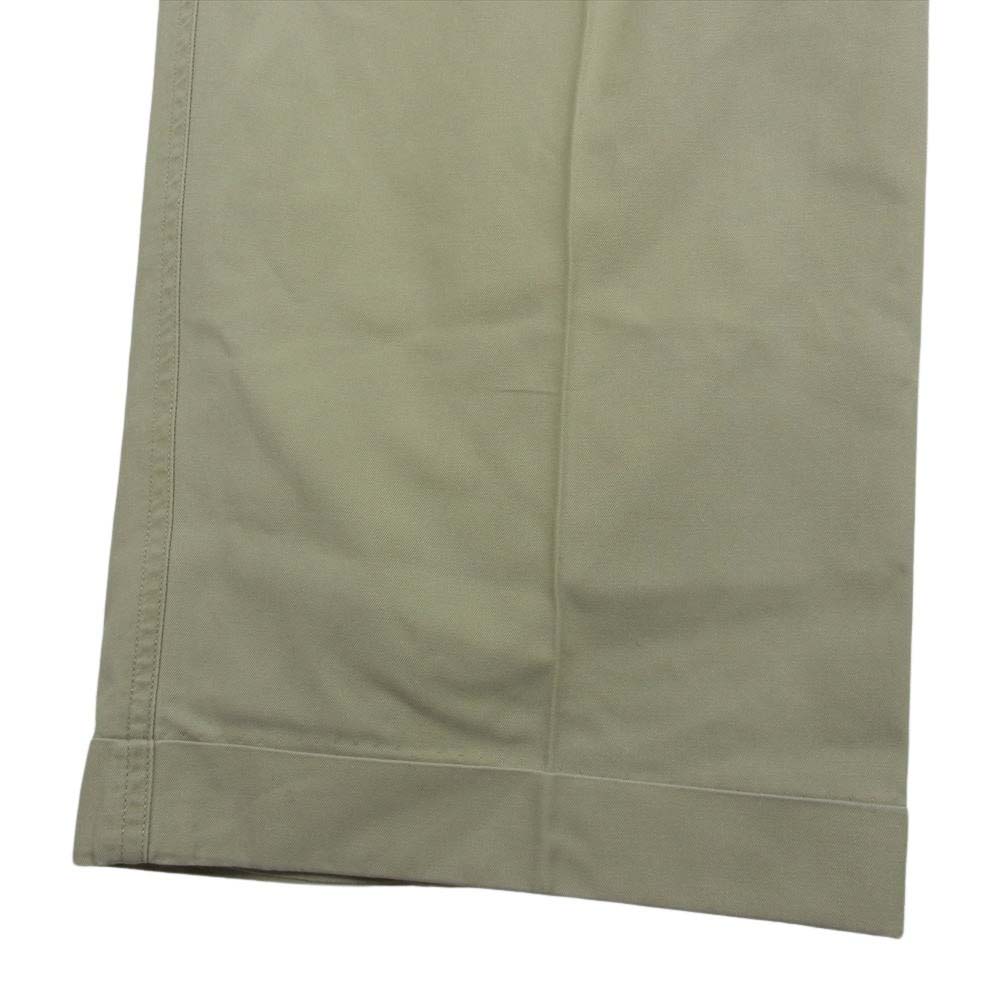 BURBERRY バーバリー 2タック チノ トラウザー パンツ ベージュ系 ウエスト100【中古】