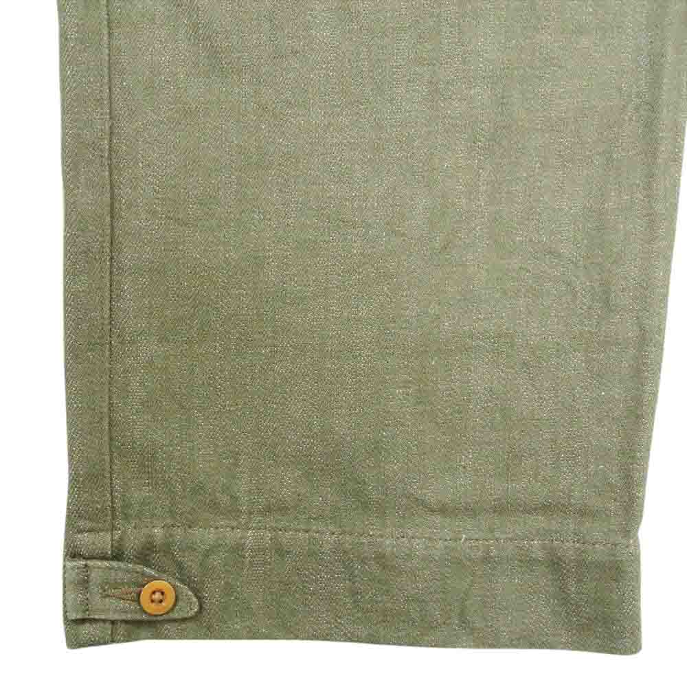 Nigel Cabourn ナイジェルケーボン 8045-00-50004 ブリティッシュ アーミー パンツ ルーズデニム カーキ系 34【極上美品】【中古】