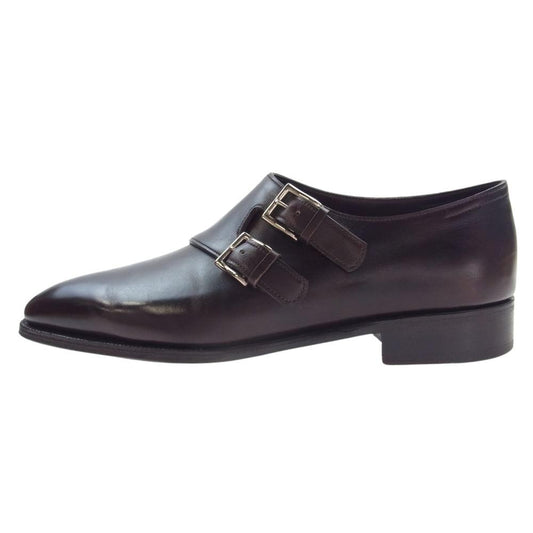 John Lobb ジョンロブ 208900 オリジナルシューツリー付属 CHAPEL チャペル ダブルモンク レザー シューズ 8000ラスト ダークブラウン系 7E【中古】