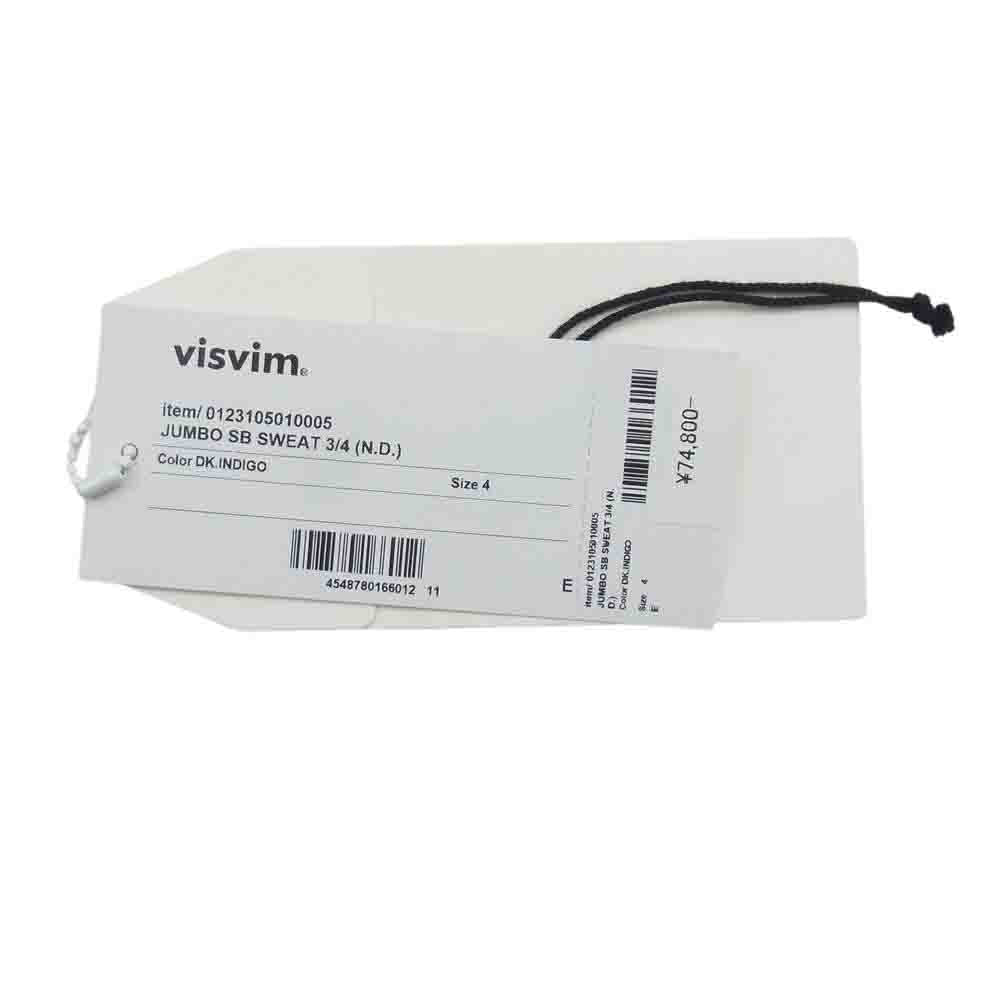 VISVIM ビズビム 0123105010005 JUMBO SB SWEAT 3/4 ジャンボ スウェット 七分丈 カットオフ ネイビー系 4【中古】