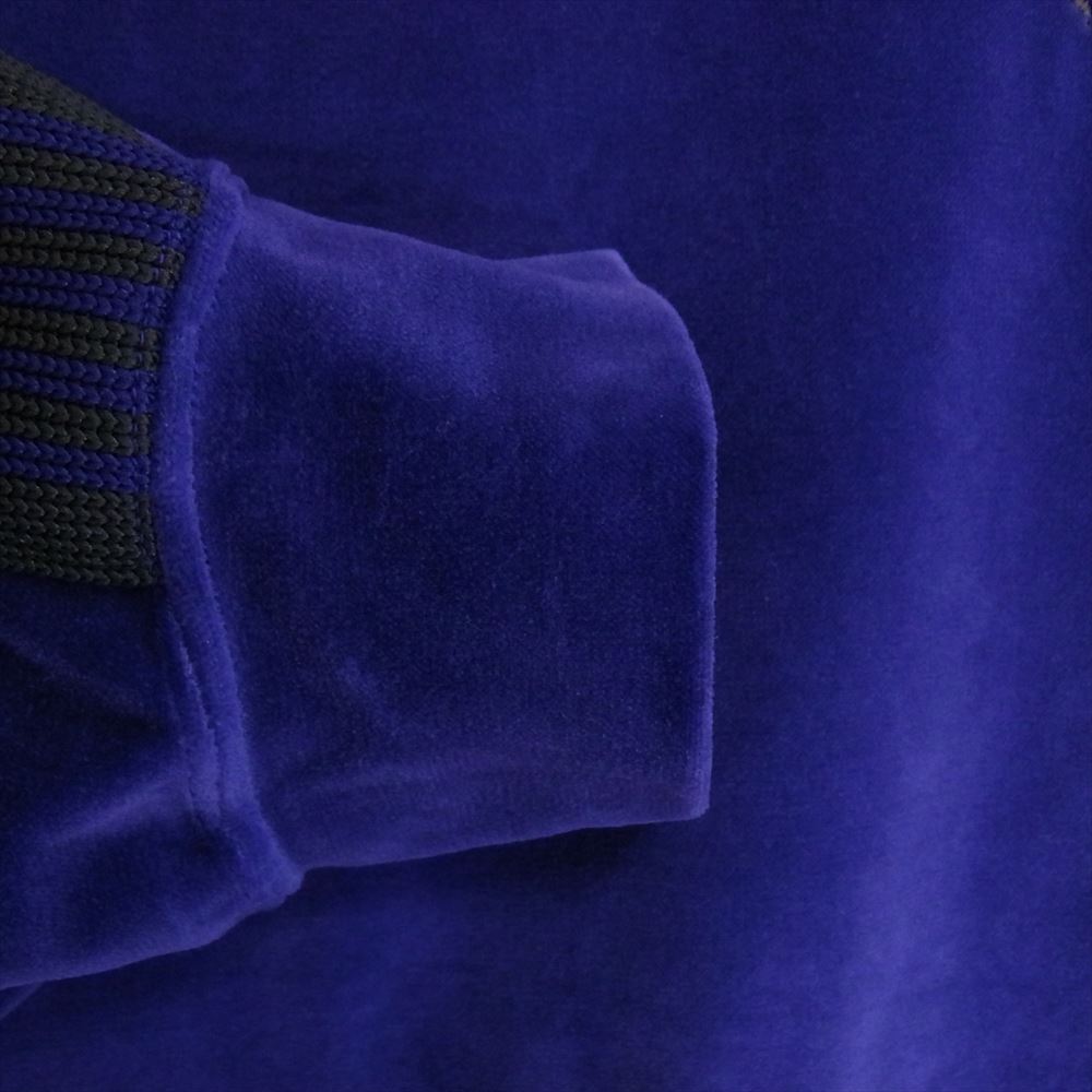 Needles ニードルス 23AW NS252 Track Hoody C/Pe Velour Purple ベロア プルオーバー フーディー パーカー パープル系 XL【中古】