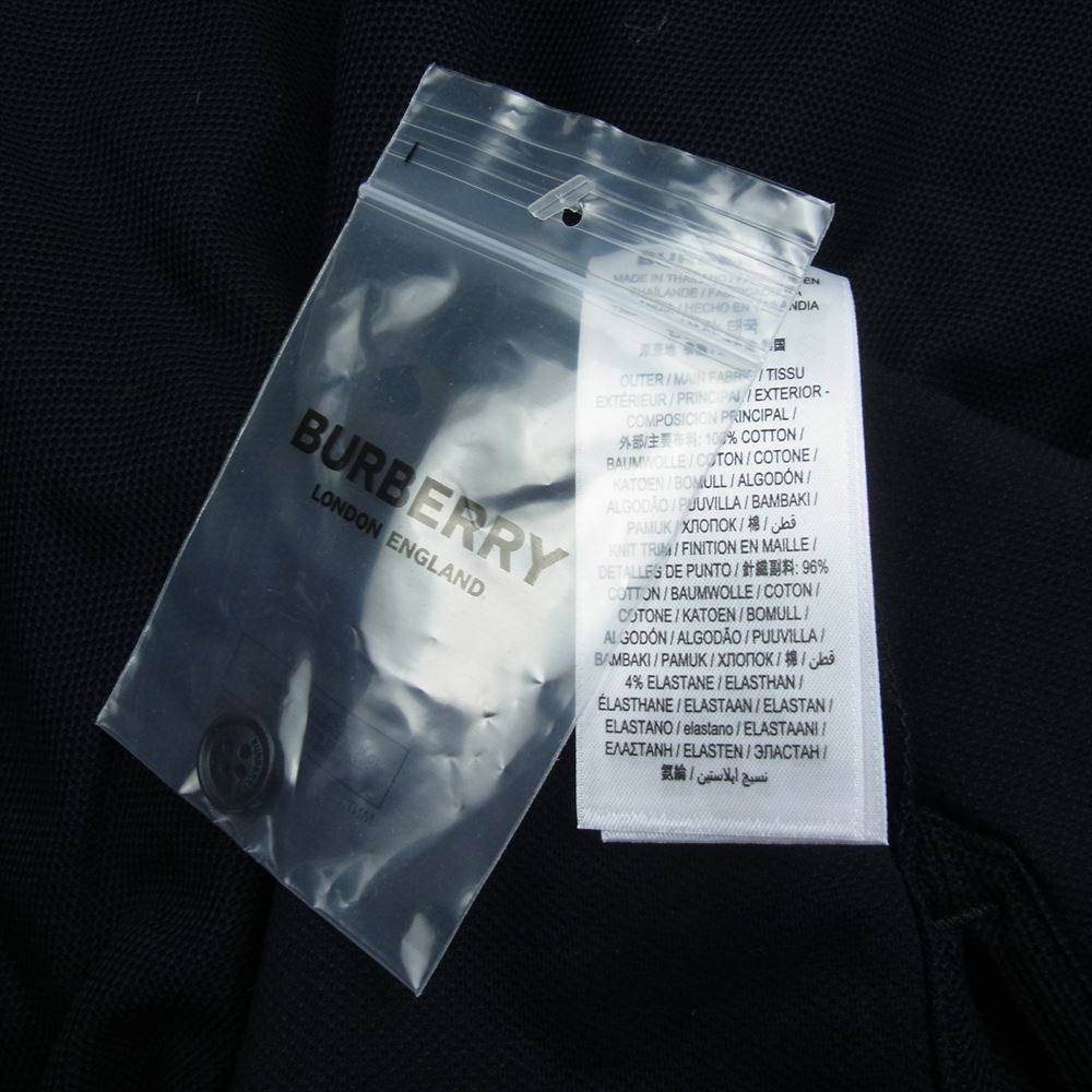 BURBERRY バーバリー 8016286 LONDON ロンドン ロゴ ポロ シャツ 半袖 ブラック系 M【新古品】【未使用】【中古】