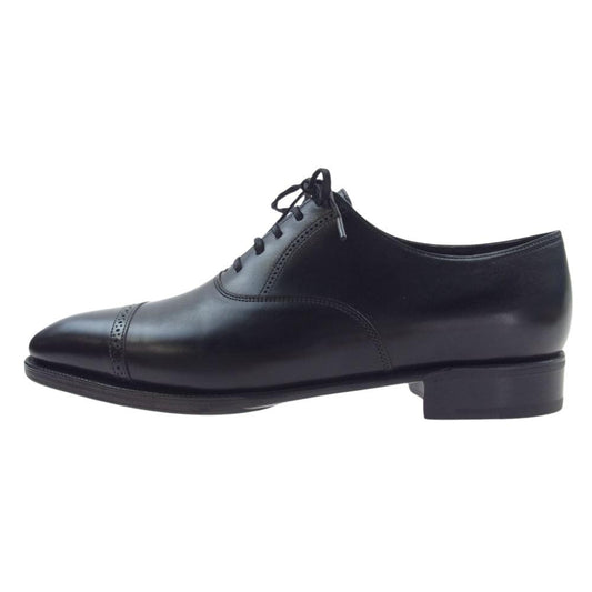 John Lobb ジョンロブ シューツリー付属 Philip II フィリップ2 パンチドキャップトゥ ビジネスシューズ ブラック系 7【美品】【中古】