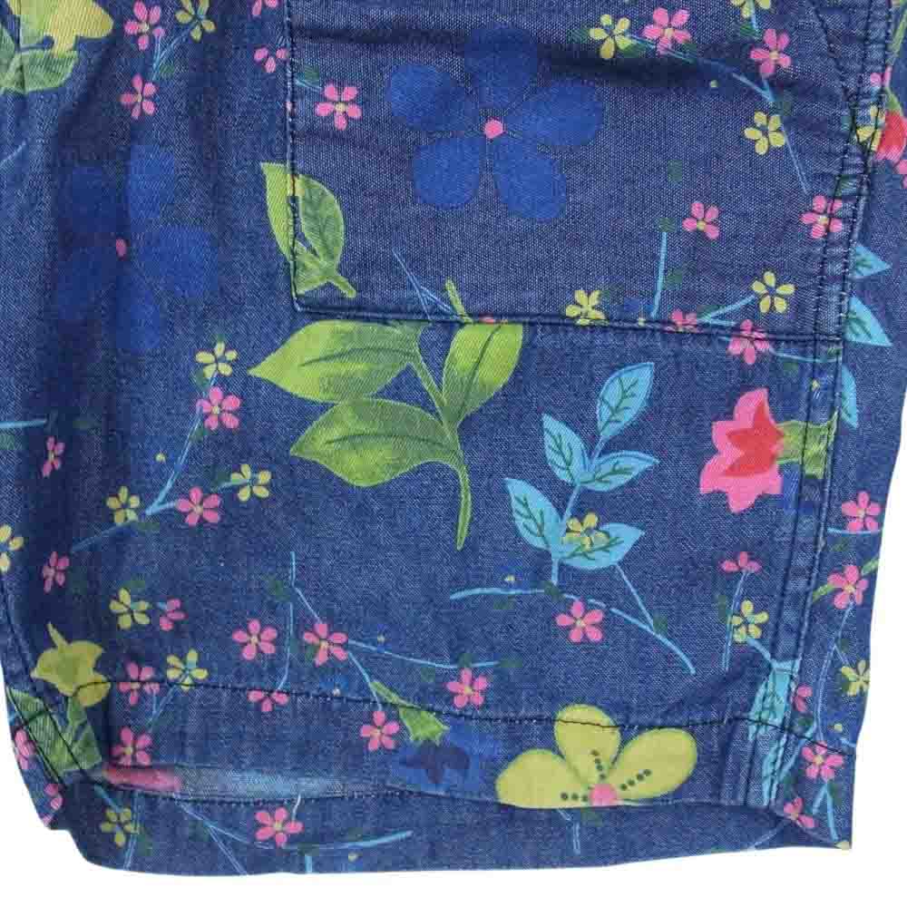 Engineered Garments エンジニアードガーメンツ アロハ 花柄 ダンガリー ショーツ ハーフパンツ ブルー系 M【中古】