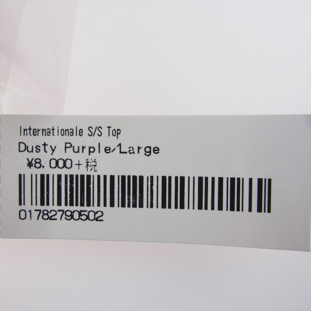 Supreme シュプリーム 19AW Internationale S/S Top ロゴ プリント 半袖 Tシャツ パープル系 L【極上美品】【中古】