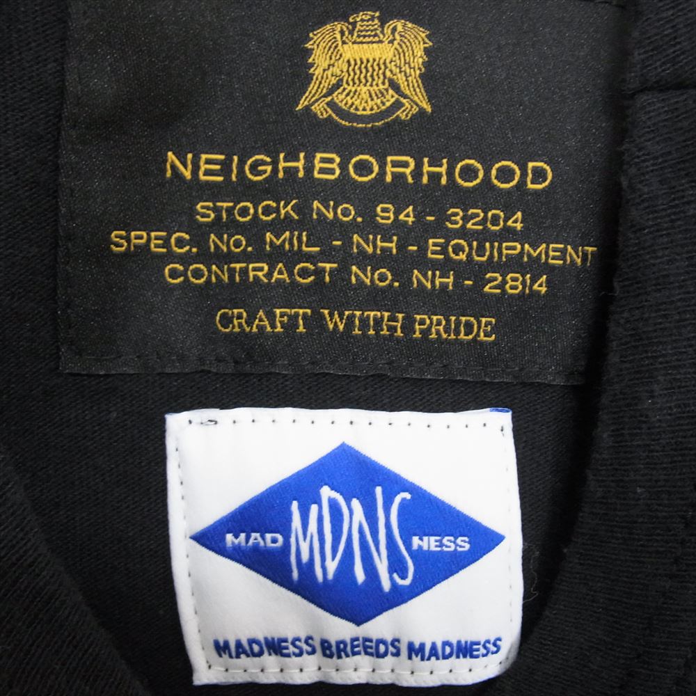 NEIGHBORHOOD ネイバーフッド × Champion チャンピオン ARMY アーミー マッドネス バックプリント 半袖 Tシャツ ブラック系 S【中古】