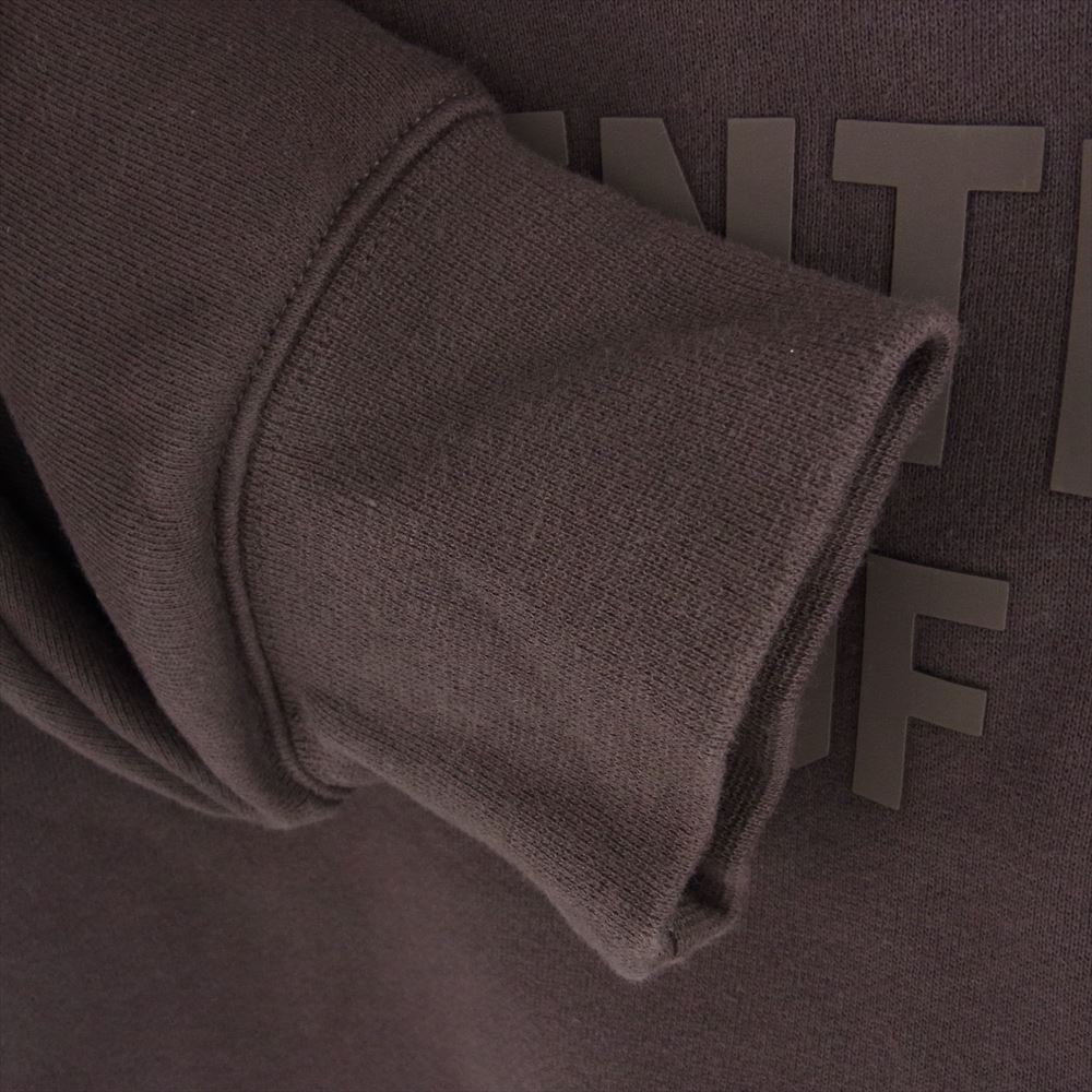 FEAR OF GOD フィアオブゴッド ESSENTIALS エッセンシャルズ ロゴ フーディー パーカー ブラウン系 M【中古】