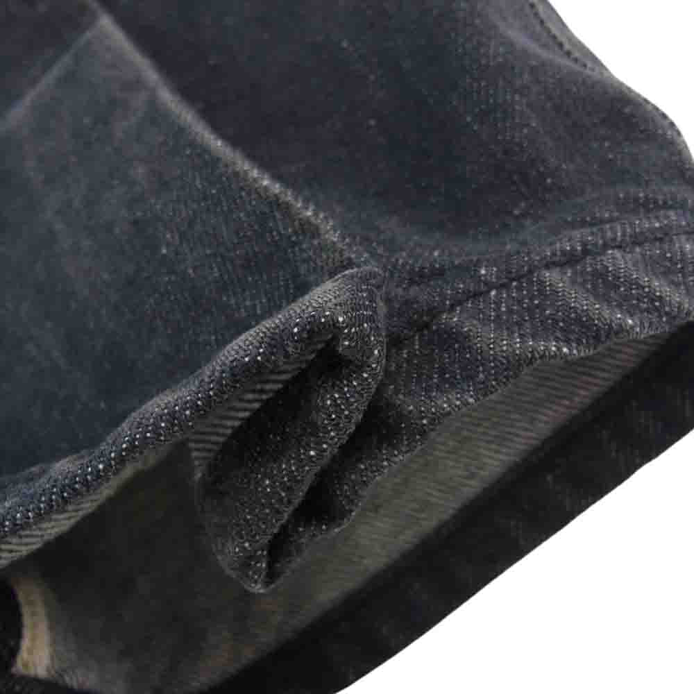 VISVIM ビズビム 23AW 0123405005001 SS JOURNEYMAN PANTS TACKED DMGD ジャーニーマン デニム パンツ ブラック系 1【極上美品】【中古】