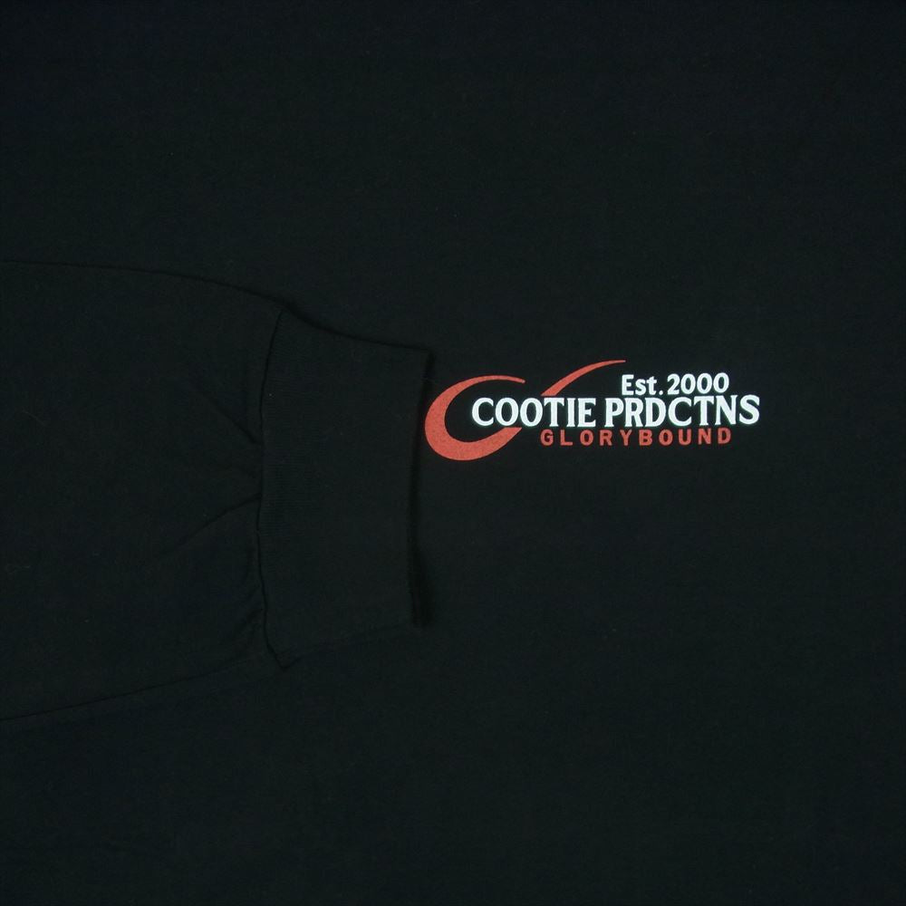 COOTIE クーティー 21AW CTE-21A323 Print L/S Tee ロゴ クルーネック ロングスリーブ 長袖 Tシャツ ブラック系 M【極上美品】【中古】