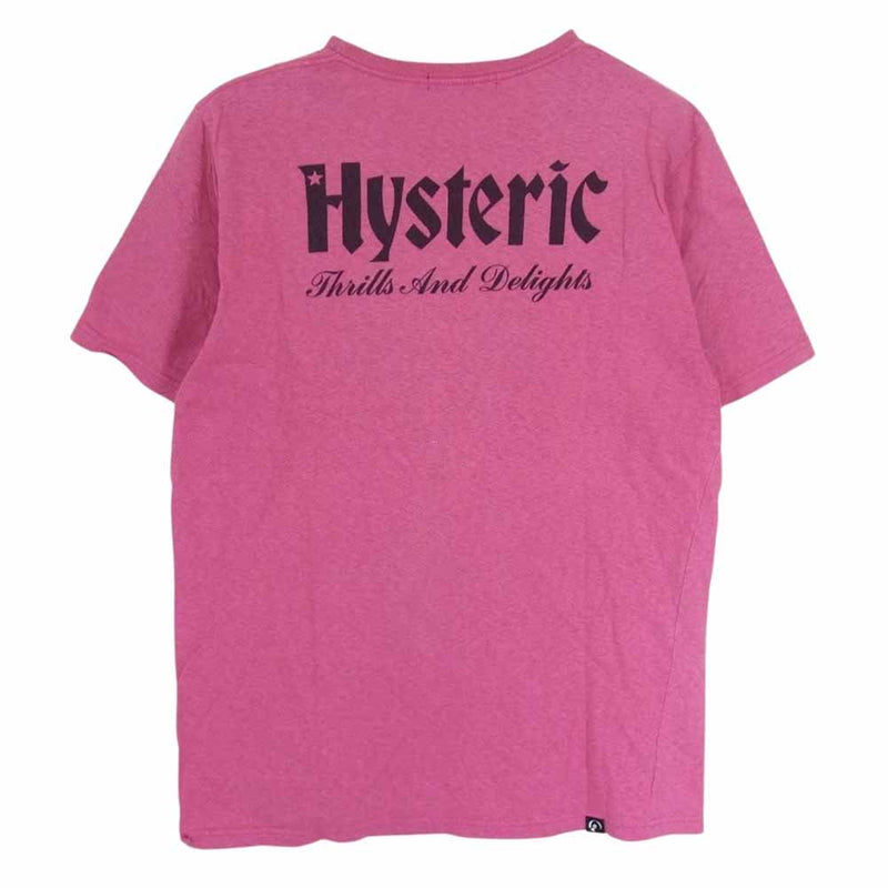 HYSTERIC GLAMOUR ヒステリックグラマー 0224CT02 ガール プリント 半袖 Tシャツ ピンク系 L【中古】