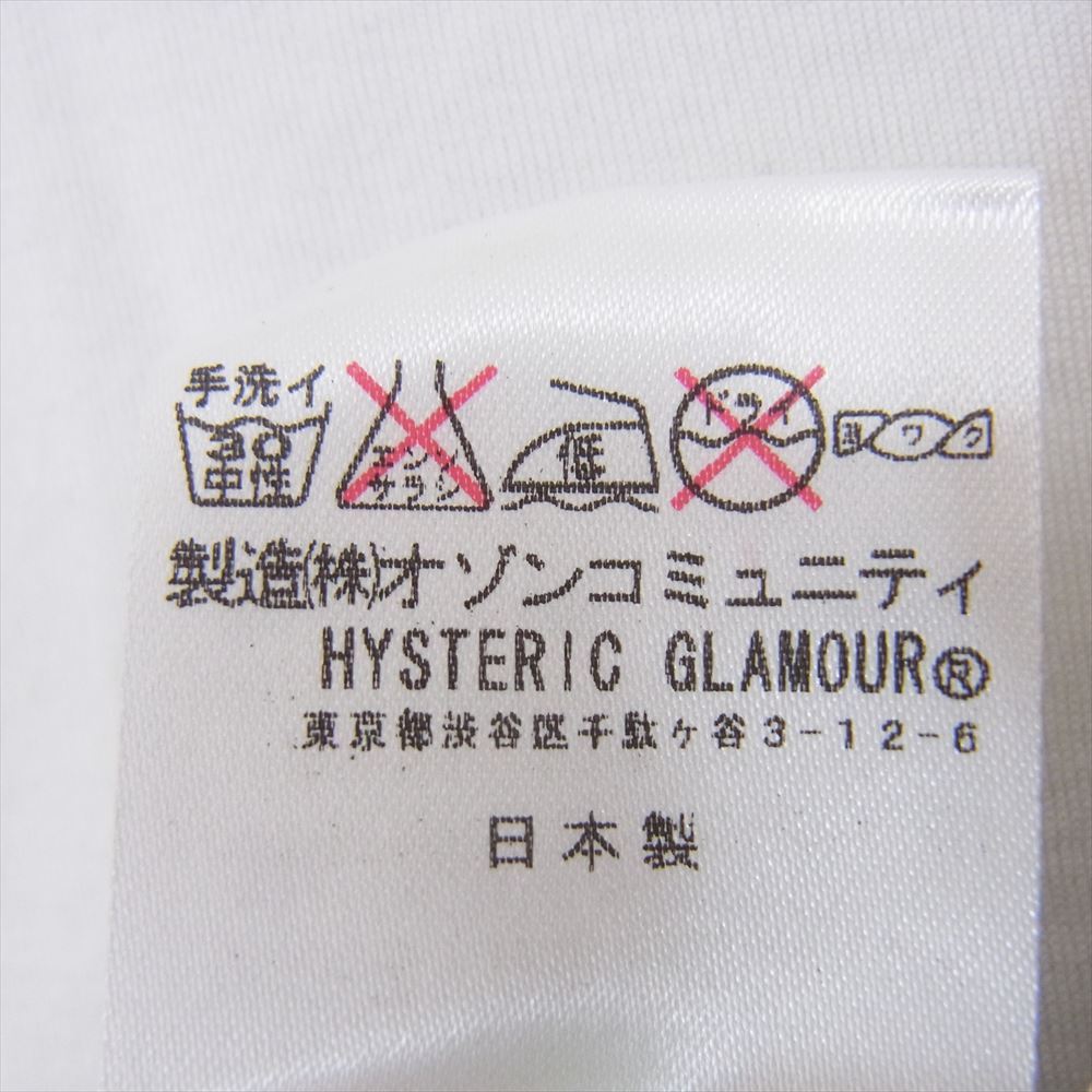 HYSTERIC GLAMOUR ヒステリックグラマー 0614CT01 HYSTERIC GLAMOUR ヒステリックグラマー Rolling Stones ローリングストーンズ プリント 半袖 Tシャツ ホワイト系 M【中古】