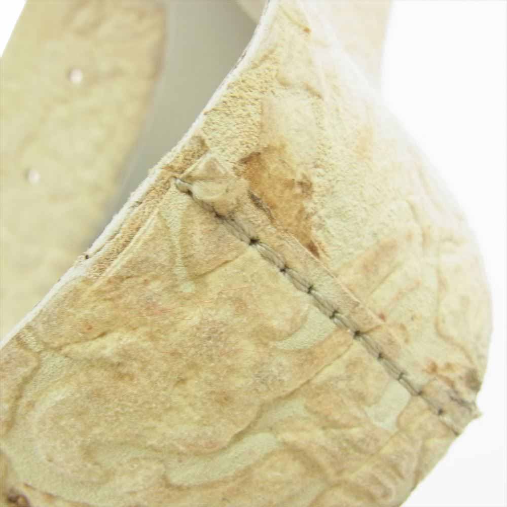 J.LINDEBERG ジェイリンドバーグ NR32L9028900 ビッグ バックル 型押し レザー ベルト ベージュ系【中古】