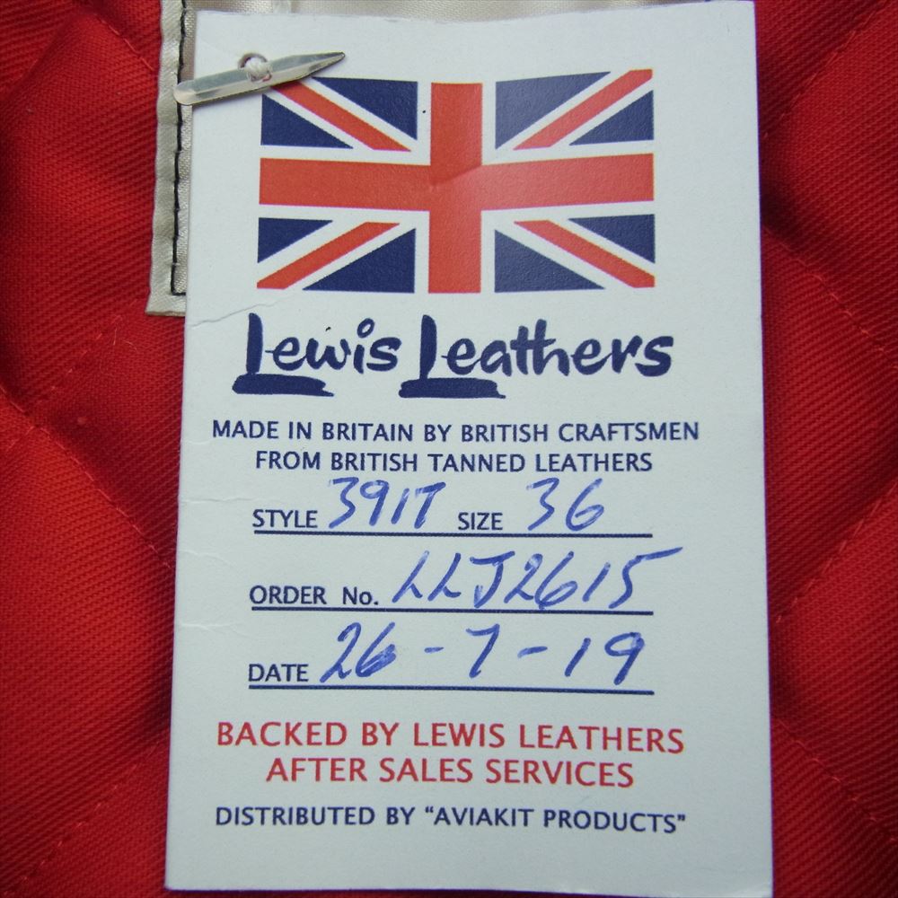 Lewis Leathers ルイスレザー 391T ライトニング カウハイド 2019年モデル レザー ライダース ジャケット ブラック系 36【美品】【中古】