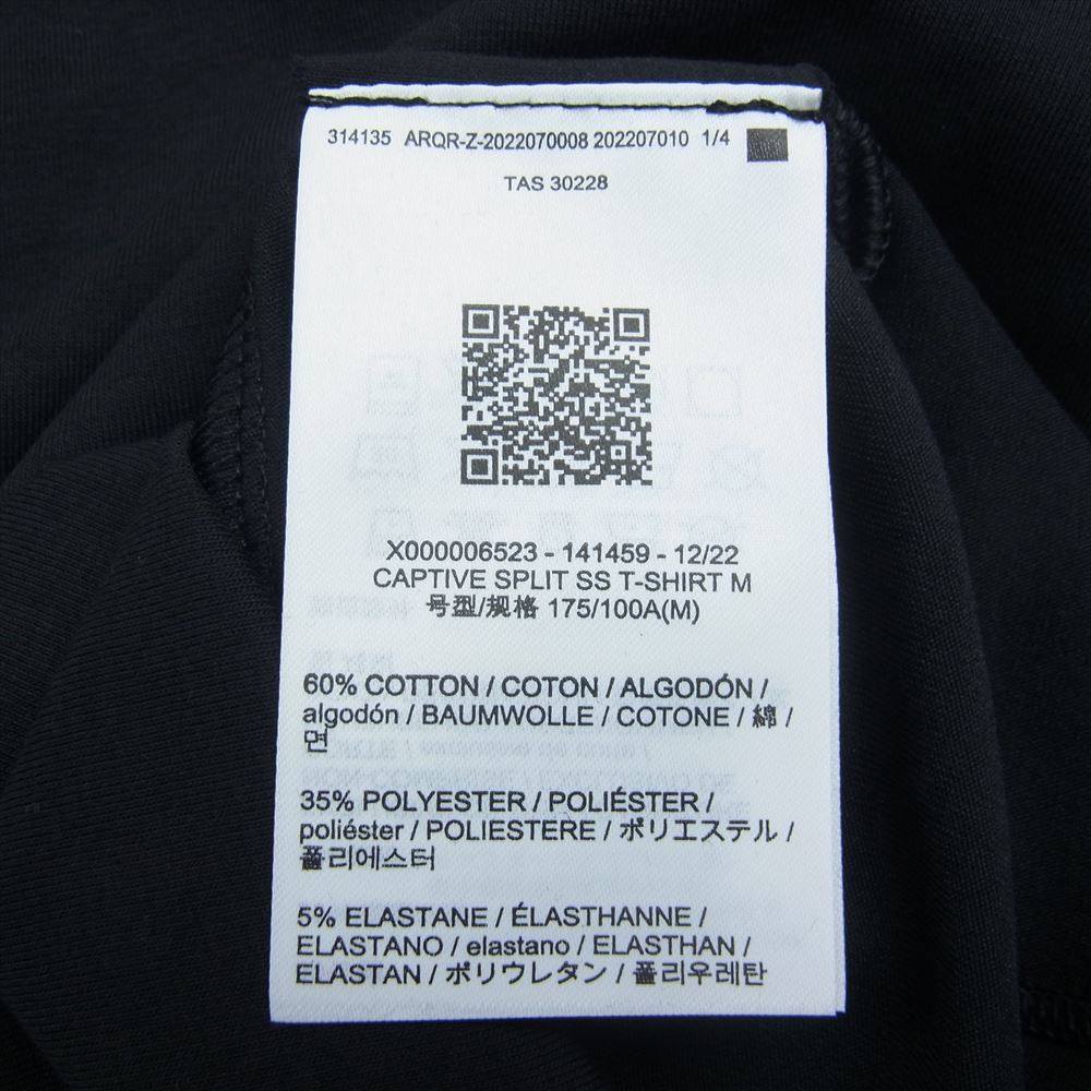ARC'TERYX アークテリクス 314135 Captive Split SS T-Shirt ロゴ プリント 半袖 Tシャツ ブラック系 M【極上美品】【中古】