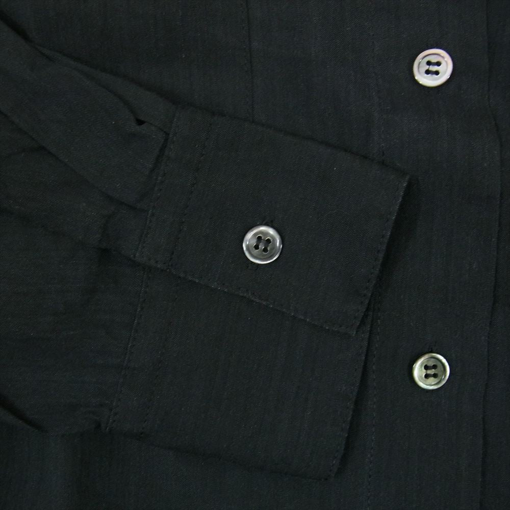 プルミエ アロンディスモン B1022AFT075 リネン混 長袖 シャツ ブラック系 38【中古】