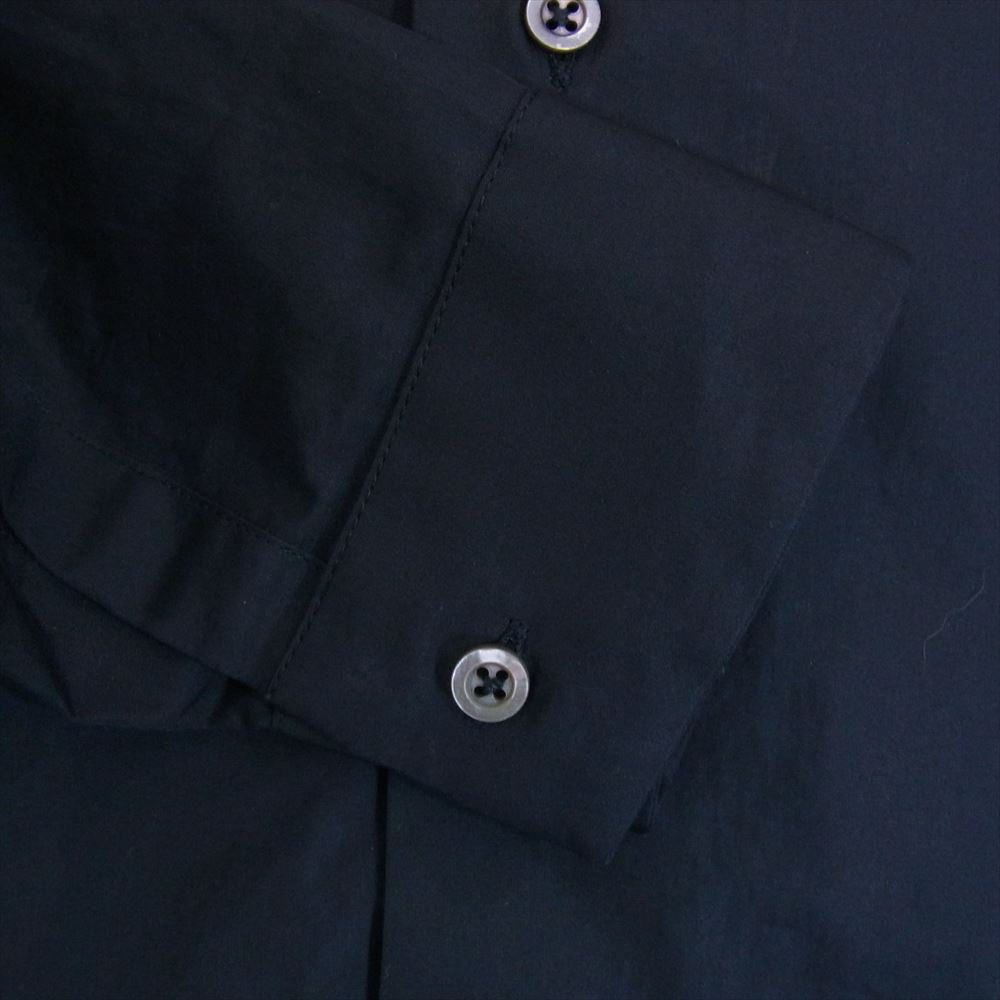 JIL SANDER ジルサンダー HS JM YS 0028 イタリア製 国内正規品 コットン オープンカラー 長袖 シャツ ネイビー系 38【中古】