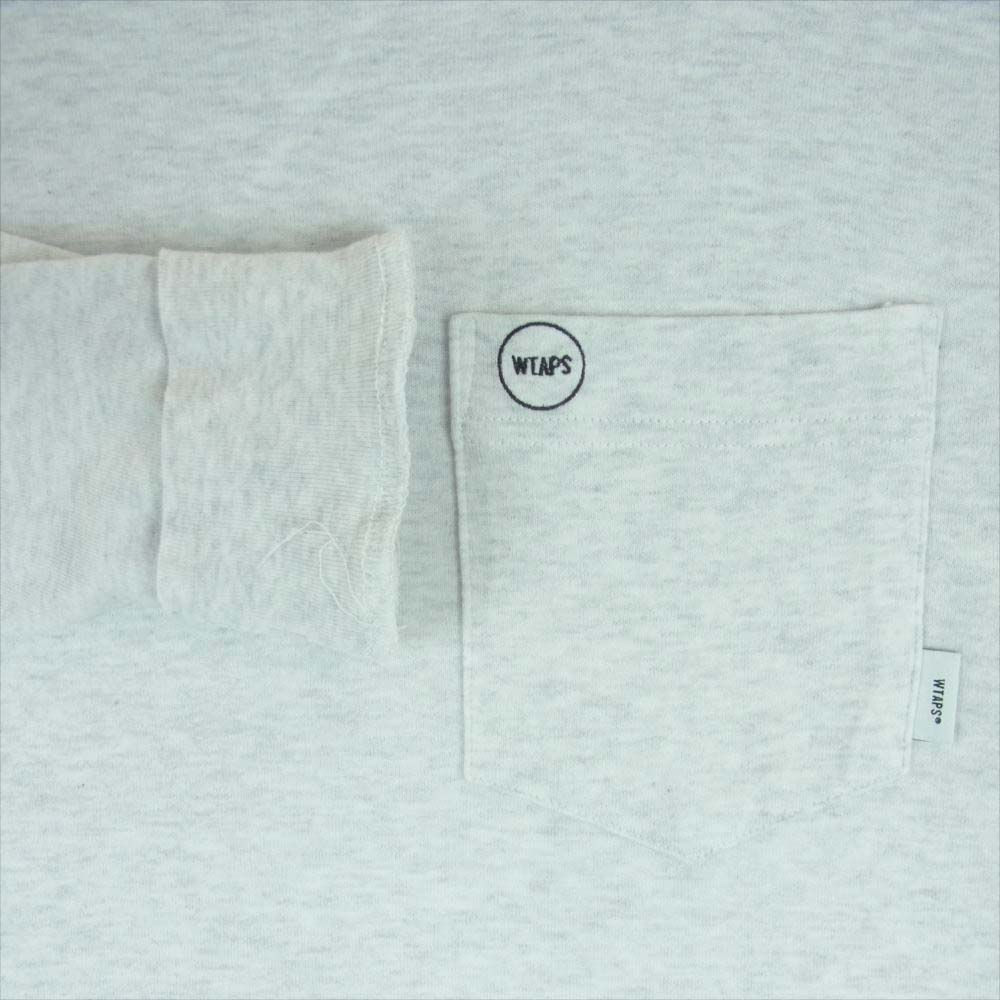 WTAPS ダブルタップス 18AW 182ATDT-CSM03 BLANK LS 01 ロングスリーブ 長袖 Tシャツ ロンT カットソー グレー系 ASH GRAY M 02【極上美品】【中古】