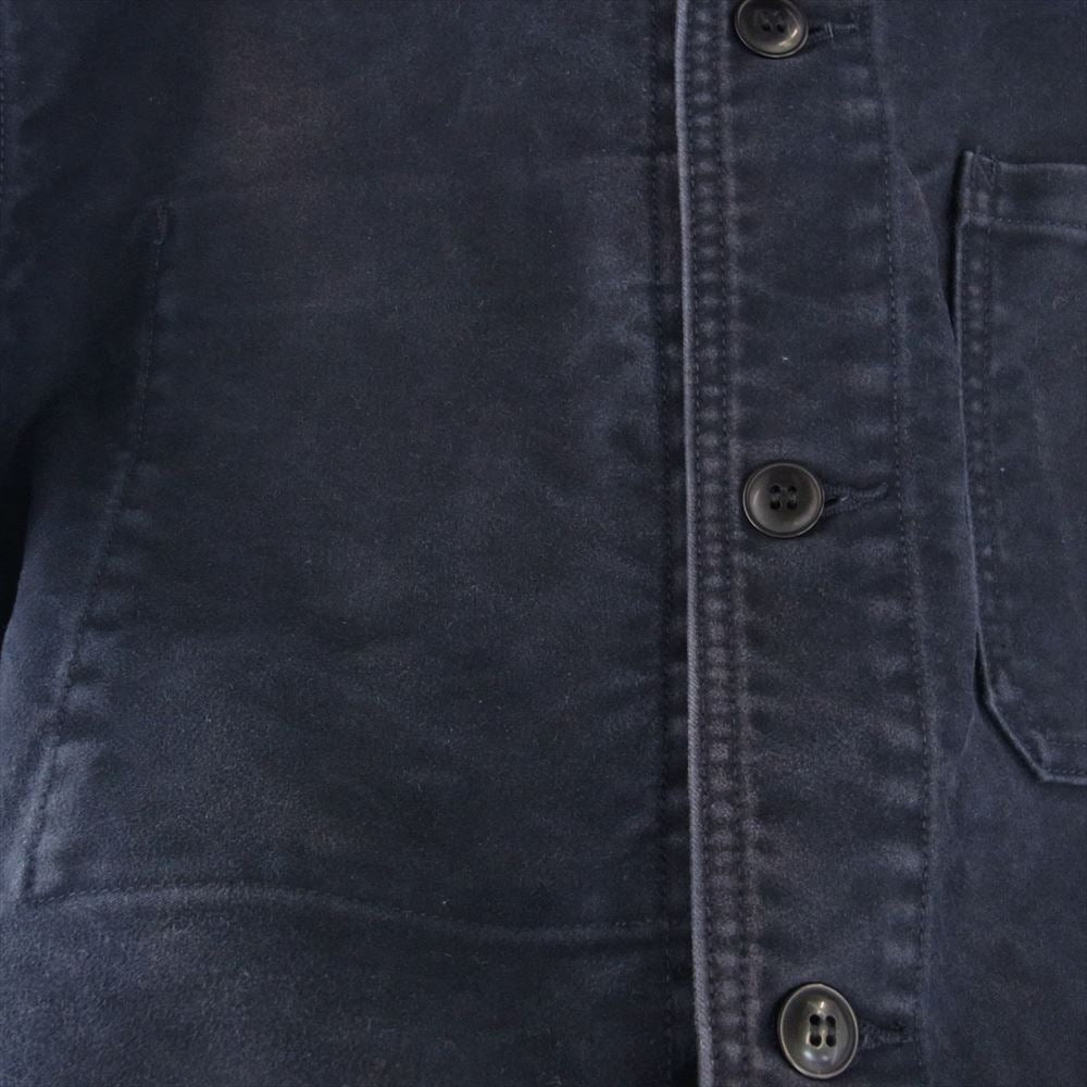 FOB FACTORY エフオービーファクトリー COTTON MOLESKIN コットン モールスキン カバーオール ワーク ジャケット ネイビー系 L【中古】