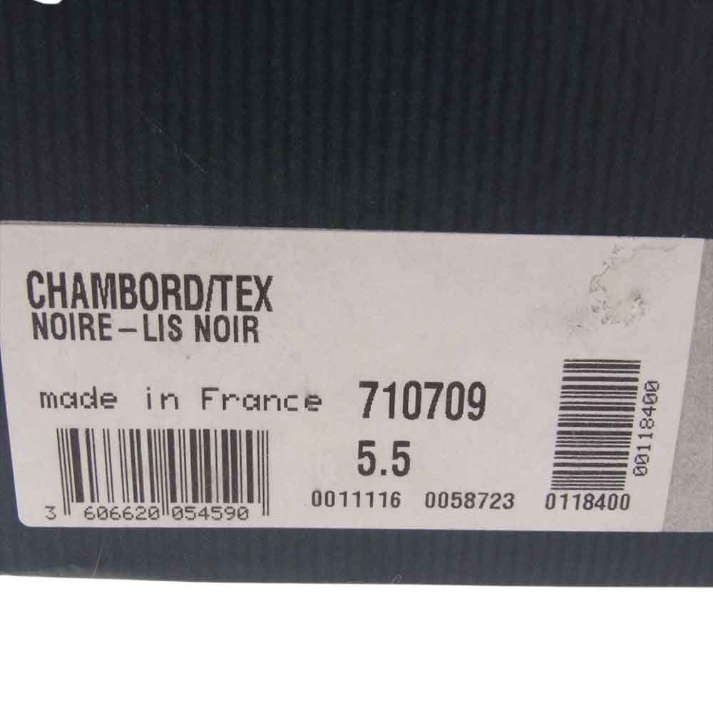 Paraboot パラブーツ CHAMBORD シャンボード Uチップ リスレザー シューズ ブラック系 5.5【中古】