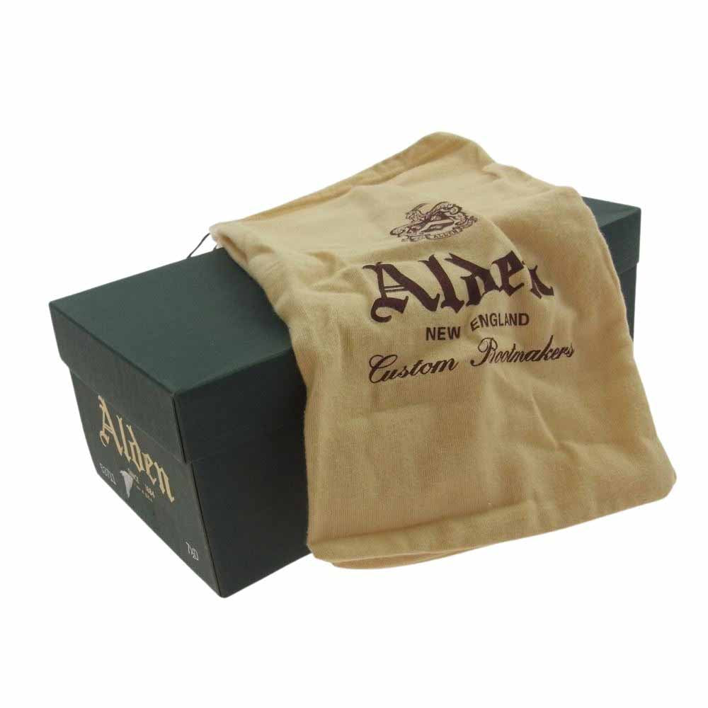 ALDEN オールデン 53711 プレーントゥ ダービー シューズ ブラック系 US7.5D【中古】