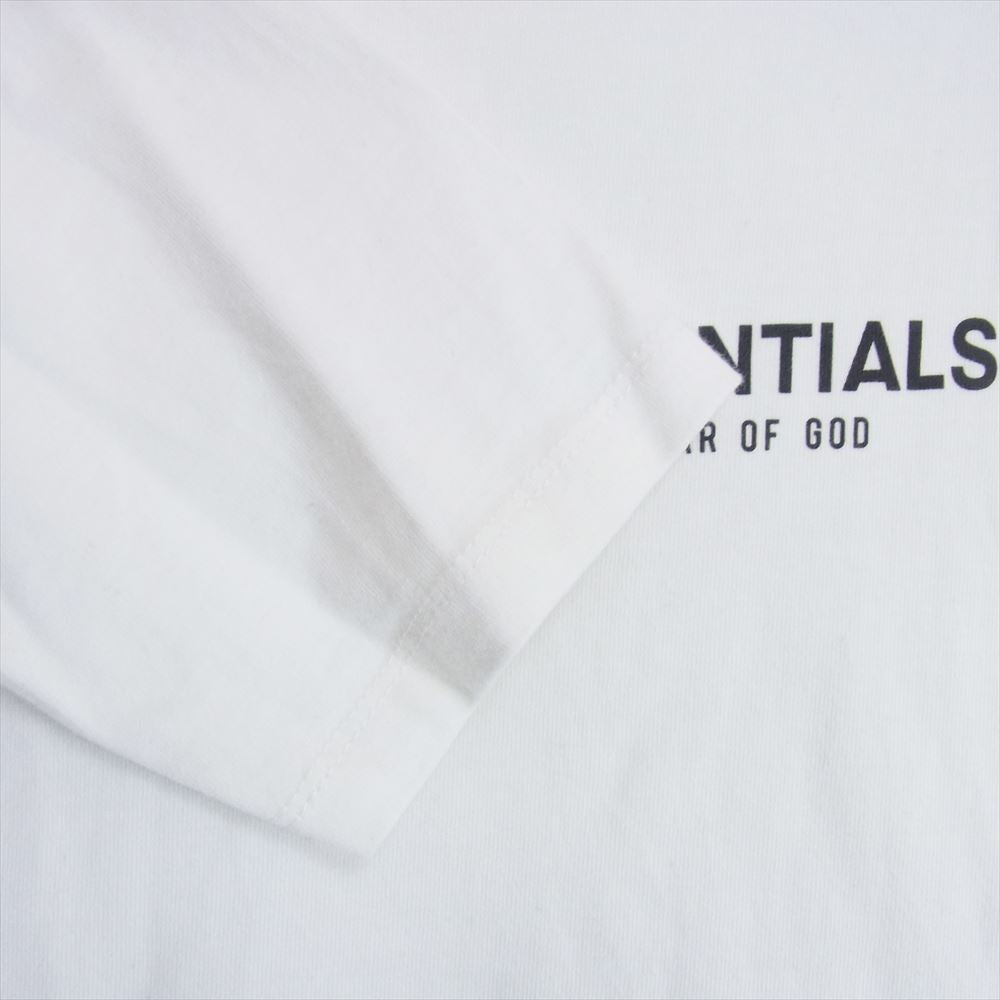 FEAR OF GOD フィアオブゴッド FOG ESSENTIALS ロゴ プリント 長袖 カットソー ホワイト系 S【中古】