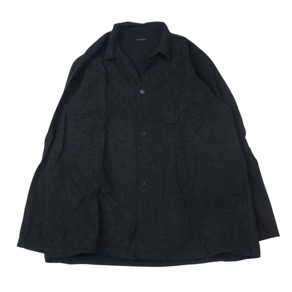 【美品】  COMOLI / コモリ | 2023SS | リネンドット シャツジャケット / X01-01027 | 2 | ブラック | メンズ COMOLI コモリ 23SS X01-01027 リネンドット シャツジャケット
