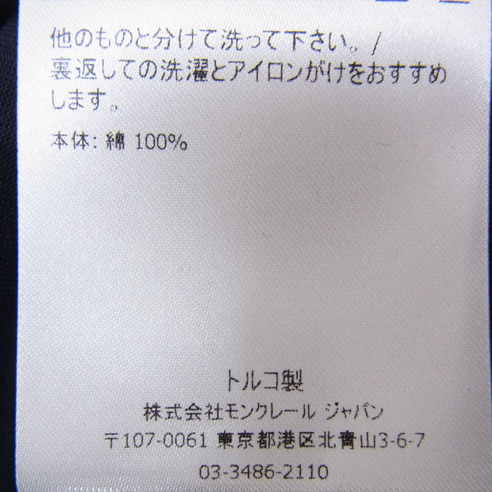 MONCLER モンクレール MAGLIA T-SHIRT マグリア 胸ロゴ ワッペン 半袖 Tシャツ ネイビー系 M【美品】【中古】