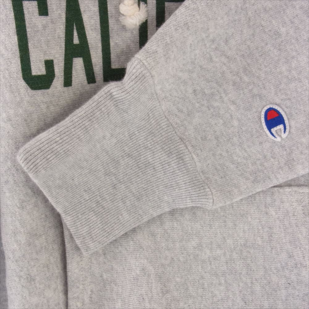 STANDARD CALIFORNIA スタンダードカリフォルニア 21AW × Champion チャンピオン ロゴ リバースウィーブ プルオーバー パーカー グレー系 M【極上美品】【中古】