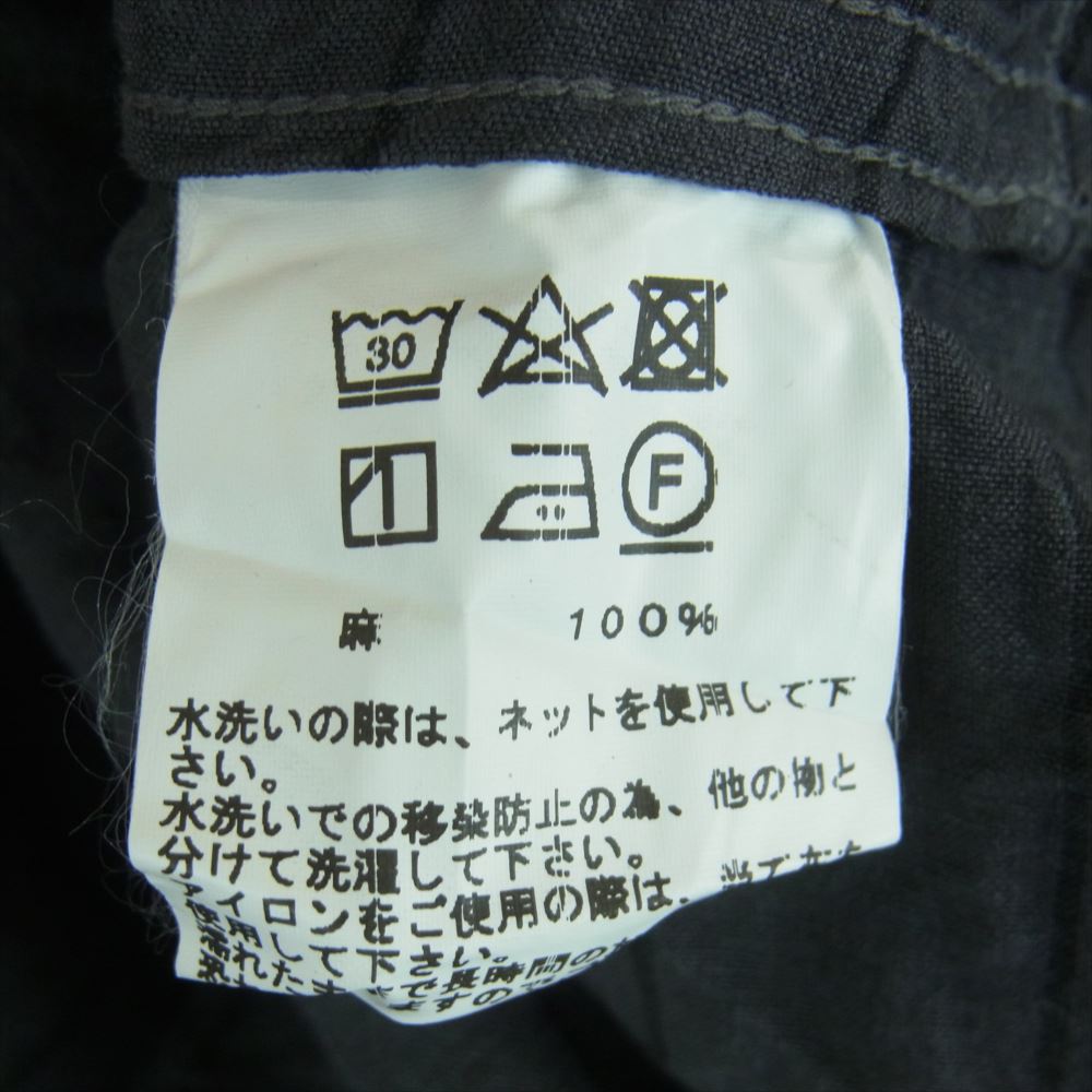 TAILOR TOYO テイラー東洋 GL38052 GOLD ゴールド LINEN BROAD STRIPE SMOCK SHIRT リネン ブロード ストライプ スモック 半袖 Tシャツ グレー系 S【中古】