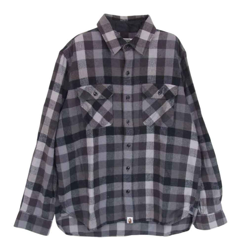 A BATHING APE アベイシングエイプ フランネル チェック シャツ