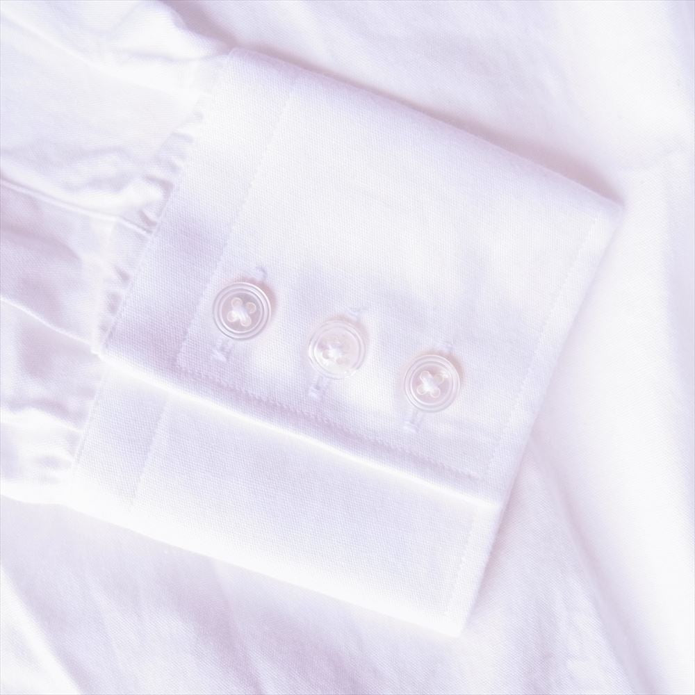 ブリティッシュメイド ブライトン セミワイドカラー シャツ ホワイト系 S【極上美品】【中古】