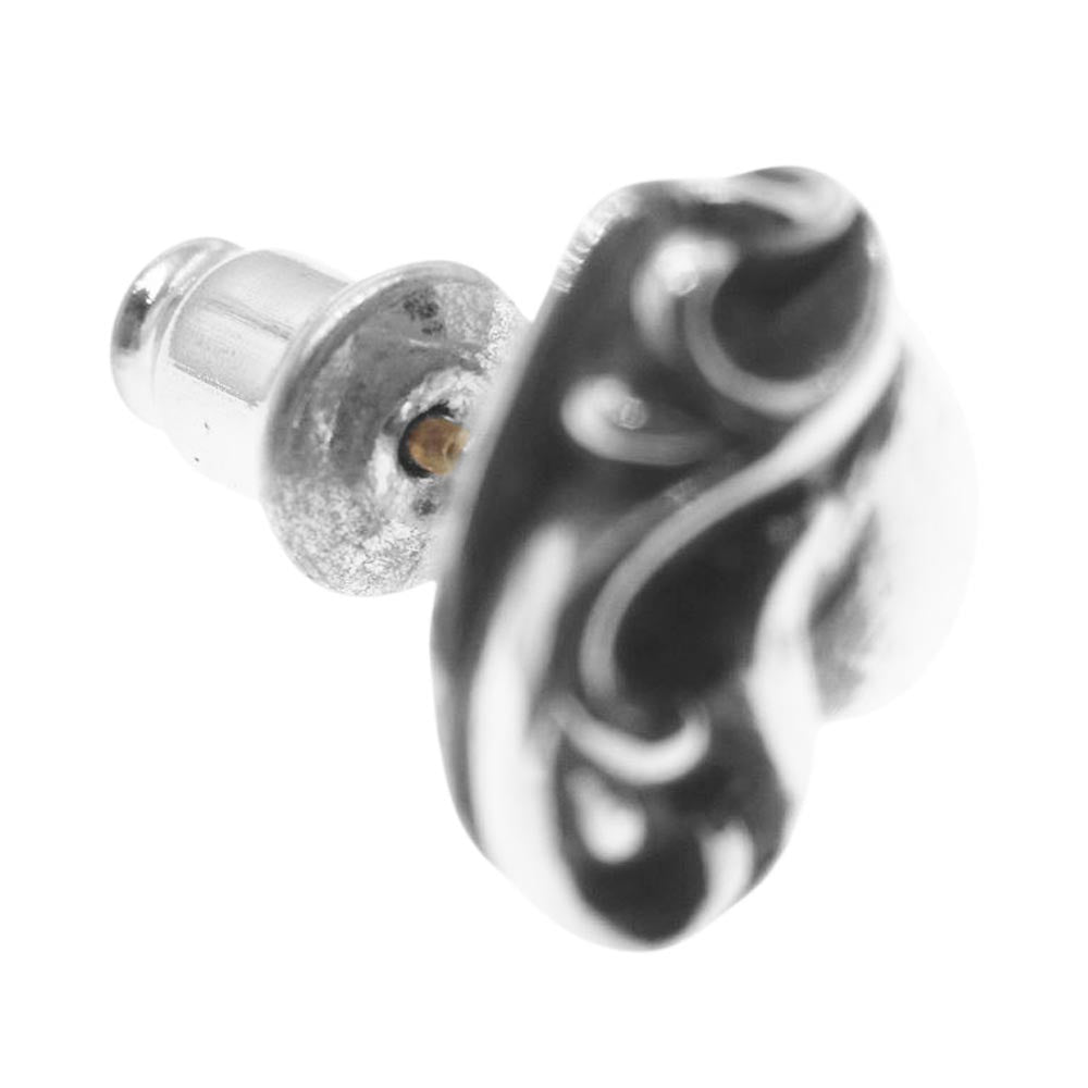 CHROME HEARTS クロムハーツ(原本無) STUD HEART ハート スタッド ピアス シルバー系【中古】