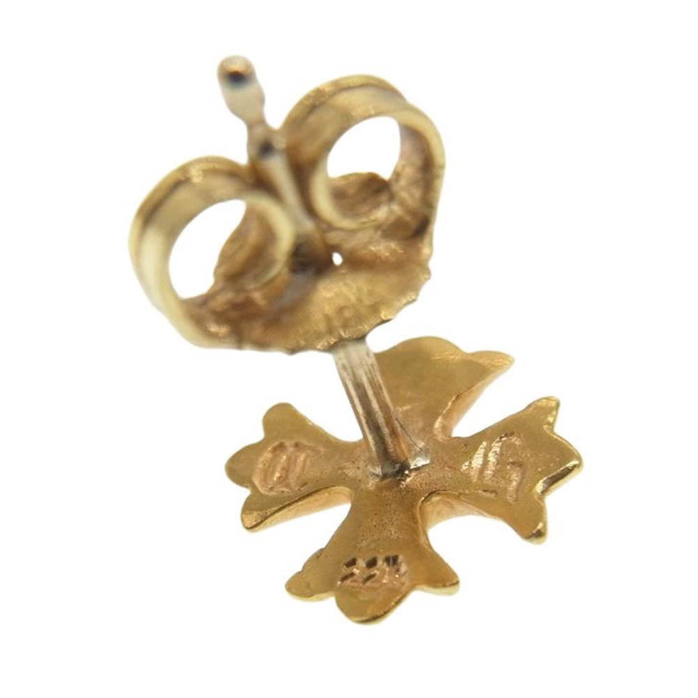 CHROME HEARTS クロムハーツ(原本無) 22K CH PLS CHプラス スタッド ピアス ゴールド系【中古】
