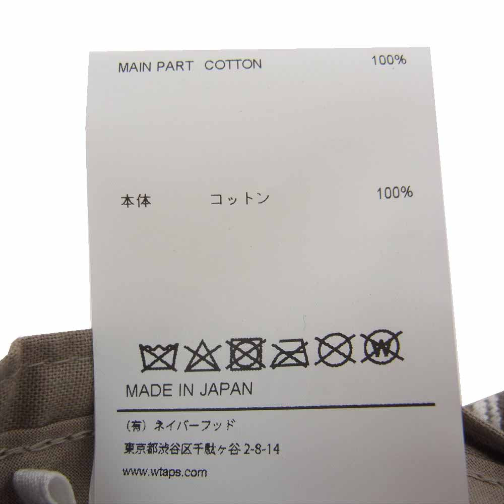 WTAPS ダブルタップス 22SS 221HCDT-HT16 BUCKET 02 HAT クロスボーン バケットハット ベージュ系 X03【中古】