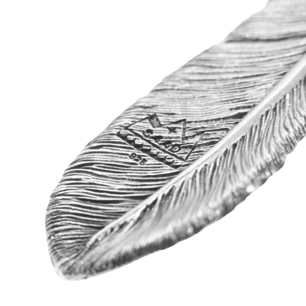 SAAD サード P-421-S-L ハートフェザー ペンダントトップ 63mm×17mm シルバー系【中古】