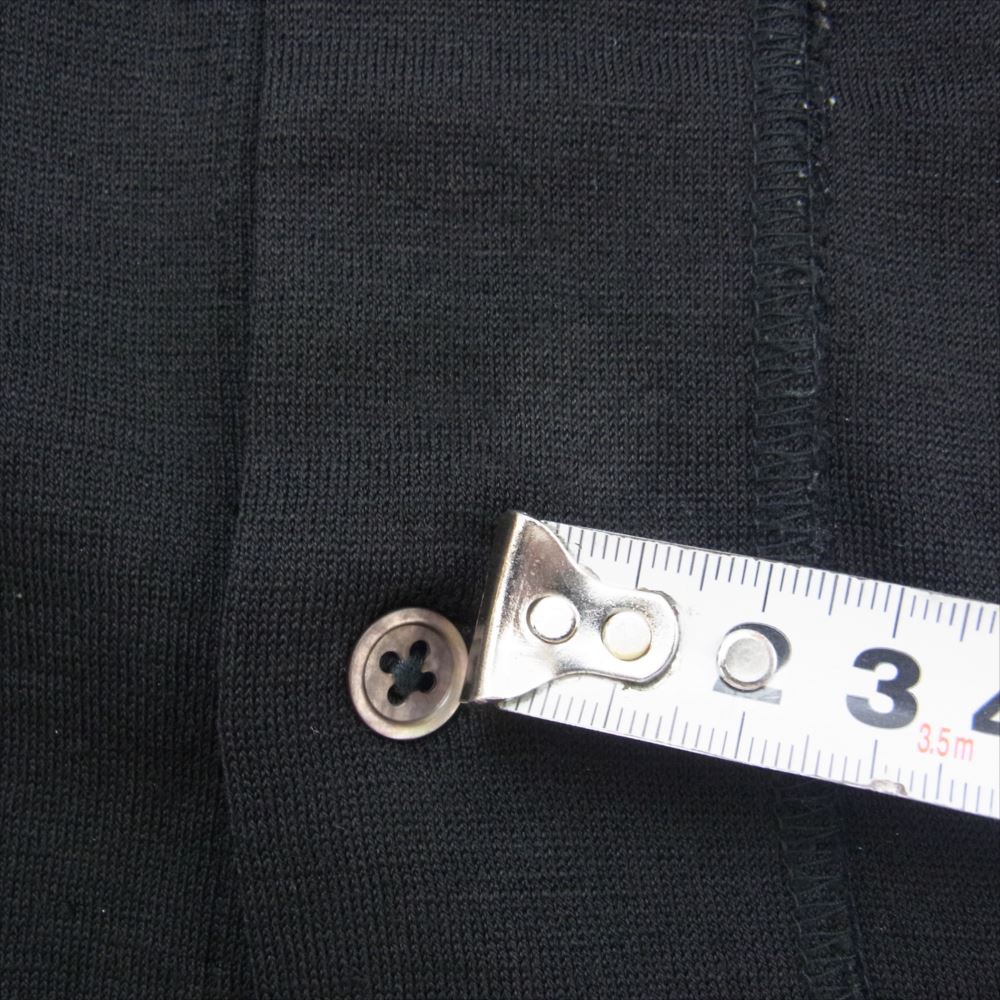 Y's Yohji Yamamoto ワイズ ヨウジヤマモト 1244 ウール ニット 比翼 長袖 シャツ ブラック系【中古】