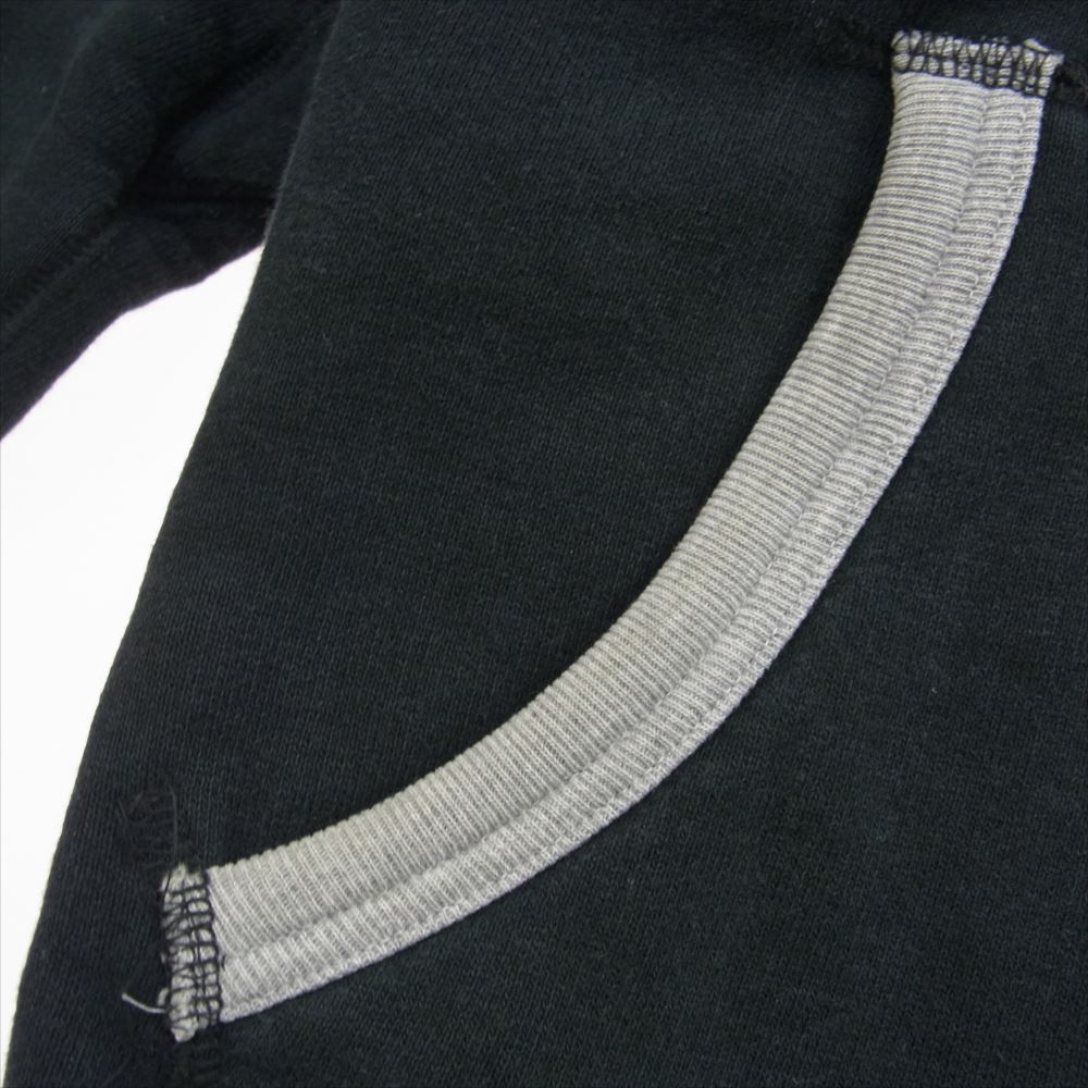 A BATHING APE アベイシングエイプ 日本製 BAPE 胸ロゴ刺繍 長袖 総裏 カモフラ サーマル フルジップパーカー ブラック系 グレー系 L【中古】