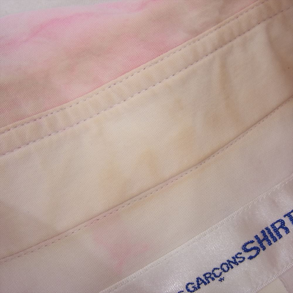 COMME des GARCONS コムデギャルソン W17010 SHIRT シャツ ムラ染めシャツ 長袖シャツ ピンク系 XS【中古】